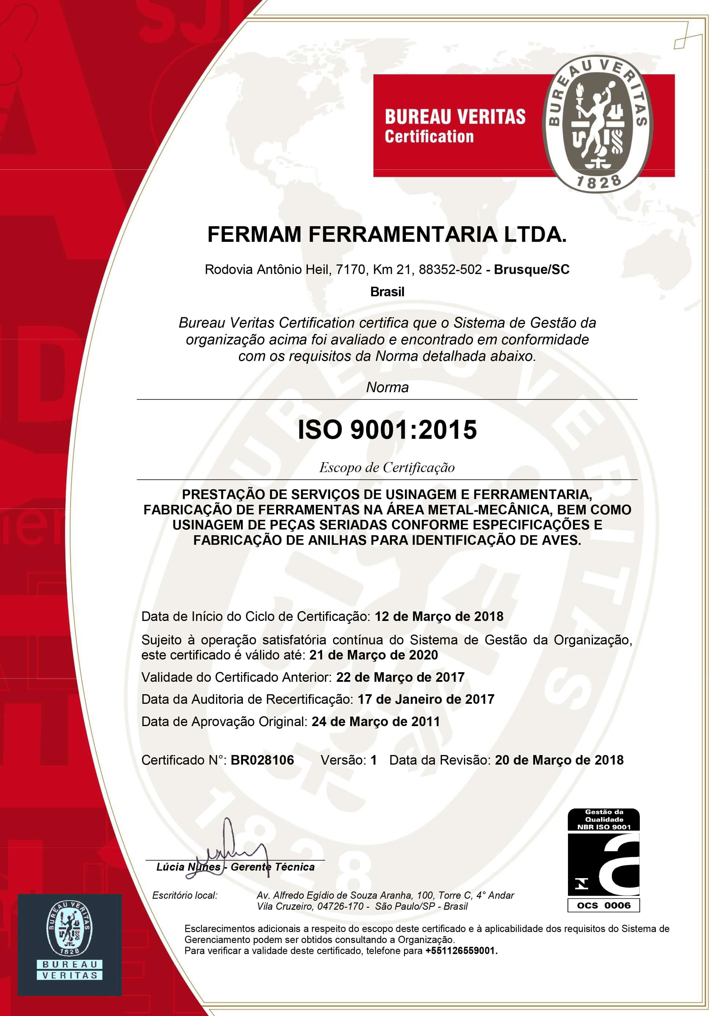 certificado iso 9001