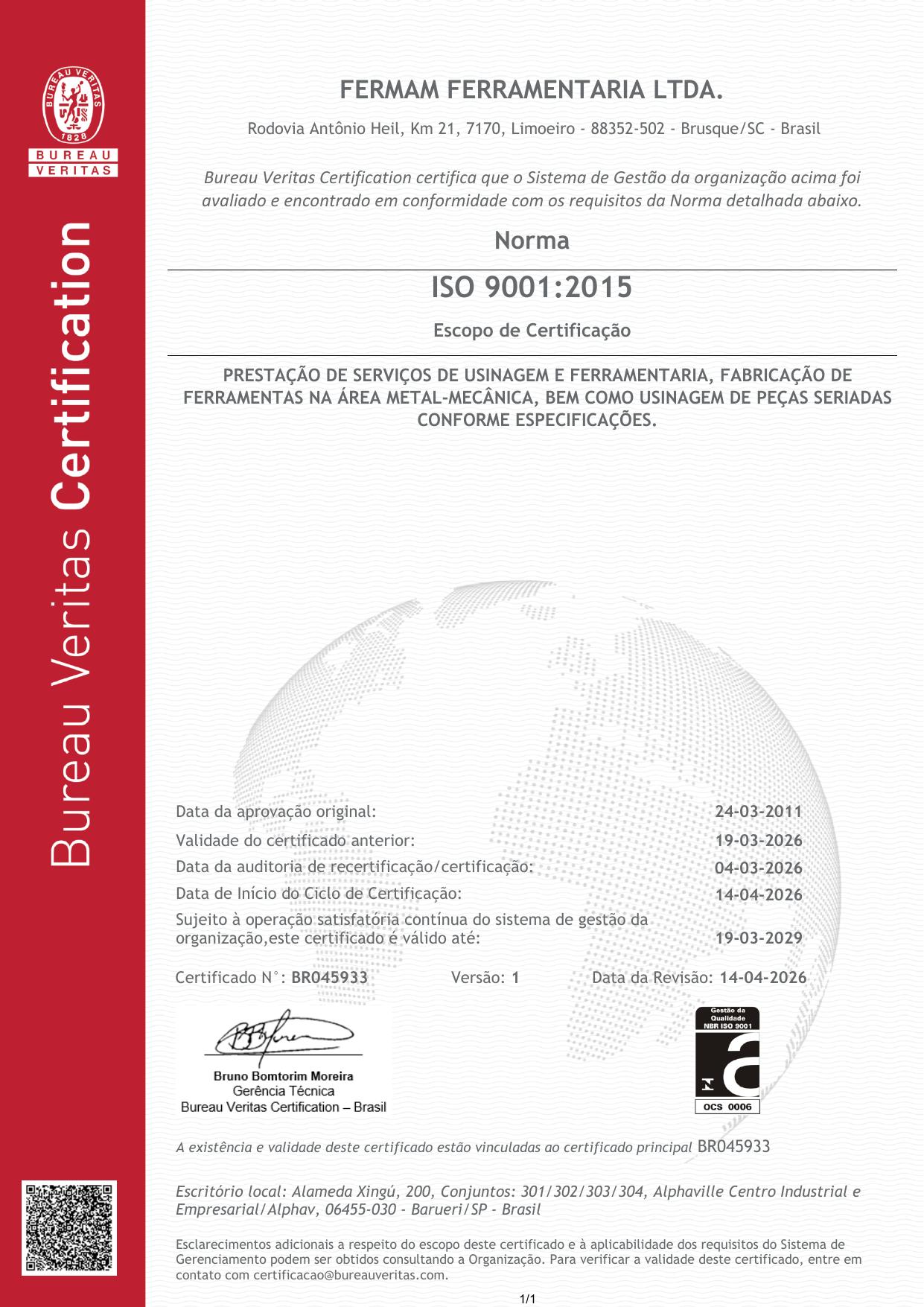 certificado iso 9001